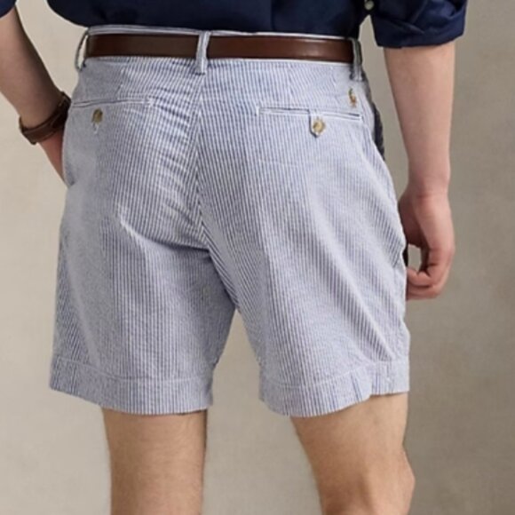 Polo Ralph Lauren Other - Polo Ralph Lauren Shorts Mens 30 Blue Striped Chino Flat Front Classic Fit